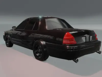 3d classic car Free low-poly 3D model