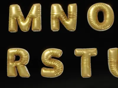 Cute soft alphabet 3D model