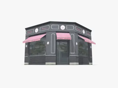 Store Facades Collection Low-poly 3D model