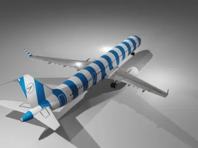 Condor Airlines Airlines airbus a321neo LR 3D Model Low-poly 3D model
