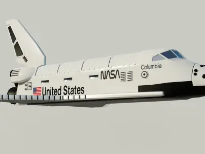 Space Shuttle 3D model Low-poly 3D model