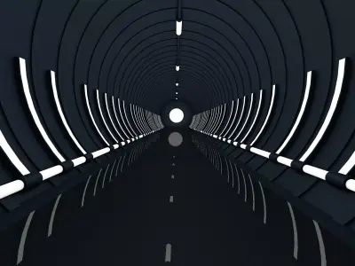 Sci fi Tunnel 3D model 64