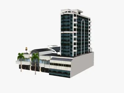 Niecon Plaza Low-poly 3D model