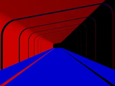 Empty - Hall Way Low-poly 3D model