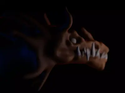 Dragon 3D Model head of Low-poly 3D model