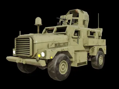 cougar 4x4 MRAP Low-poly 3D model
