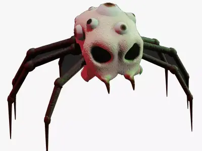 3D SKULL SPIDER  3D model