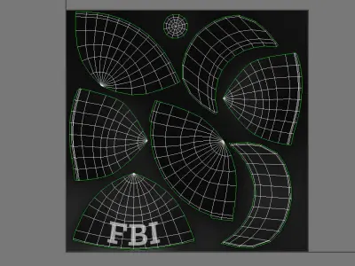 FBI Cap Low-poly 3D model