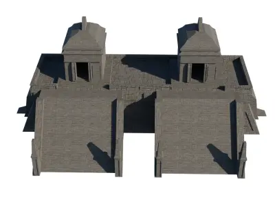 Mayan Temple Low-poly 3D model
