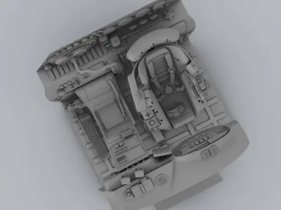 Future Interior Vehicle 3D model