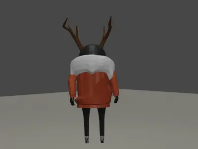 Deer low Free low-poly 3D model
