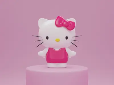 Cartoon Kitty  3D model