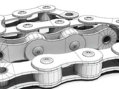Bicycle chain links 3D model