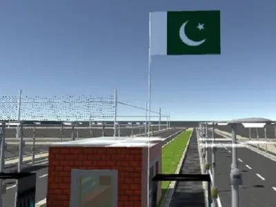Pakistan Green Flag Free low-poly 3D model