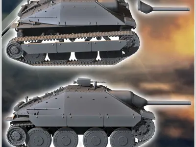 Jagdpanzer 38t Hetzer SdKfz 138-2 - miniatures tabletop scenery 3D print model