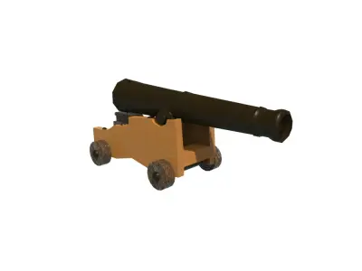 Cannons  Low-poly 3D model