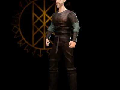 Floki Viking Low-poly 3D model