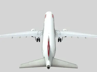 Lowpoly A321 Airplane 3D Model Low-poly 3D model