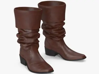 Leather Boots 2 3D model