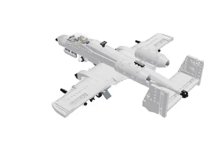 MocBricks3D - A-10 Thunderbolt II Warthog 3D print model