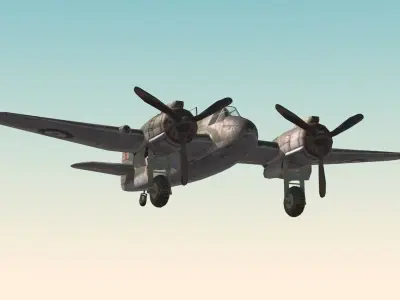 Bristol Beaufighter Low-poly 3D model