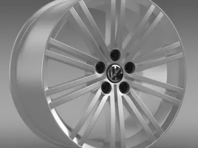 VW Polo Blue GT 2012 rim 3D model