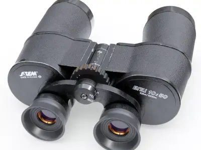 Old binoculars 10x50 3D model