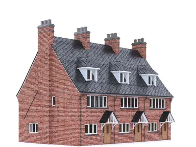 English Brick House 18 Low-poly 3D model