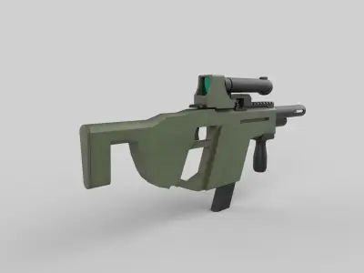 M17 gun Low-poly 3D model