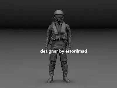 NATO EUROFIGHTER TYPHOON AIRCRAFT PILOT v1 3D print model
