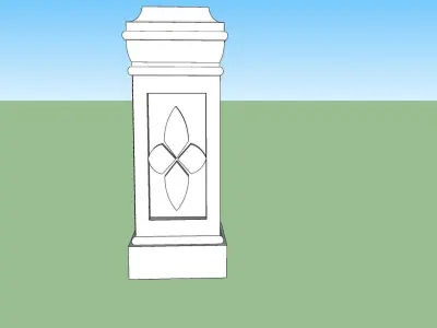 indian jodhpuri stone balester 3d modal Low-poly 3D model