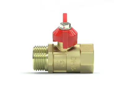 Ball valve 3D model 3D model
