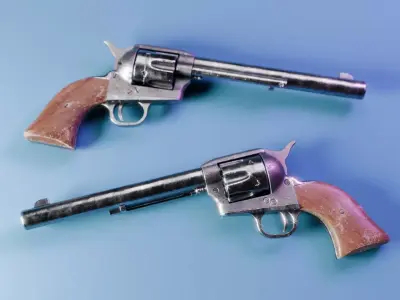 Colt Single Action Army 45 Revolver Free 3D model