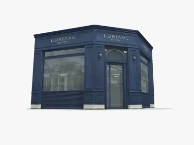 Store Facades Collection Low-poly 3D model