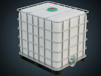 Water Container 1A Low-poly 3D model