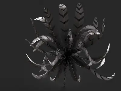 Feather Stars Low-poly 3D model