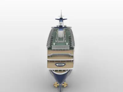 SS NORWAY 1980 cruise ship - full hull and waterline 3D print model