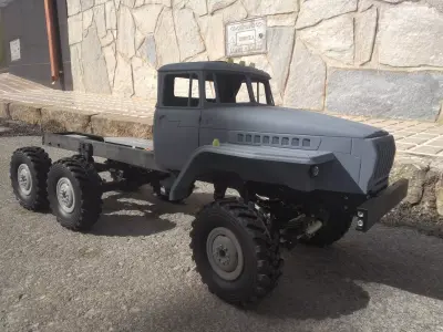 6x6 truck rc crawler car hard body 3D print model
