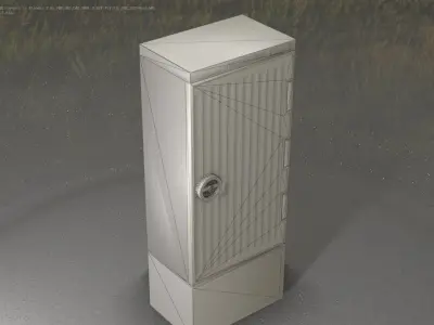Electrical Distribution Cabinet 108 Low-poly 3D model