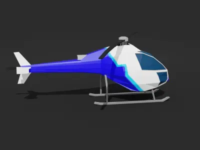 Low-poly Helicopter Low-poly 3D model
