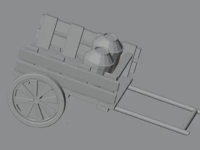 Medieval Cart Type 1 3D model