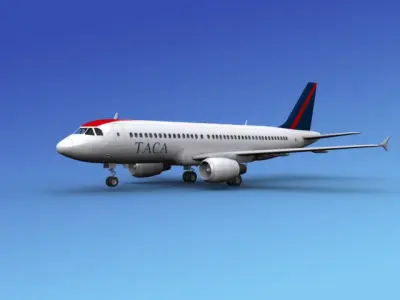 Airbus A320 TACA 3D model
