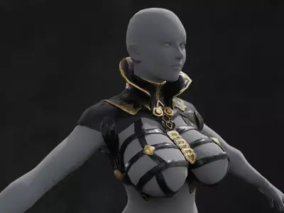 Wizzard Suit Character Game Asset Low-poly 3D model