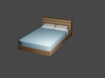 Small furniture pack Free low-poly 3D model