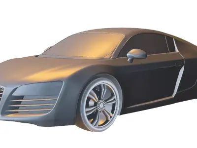 Luxury Sports Car Low-poly 3D model