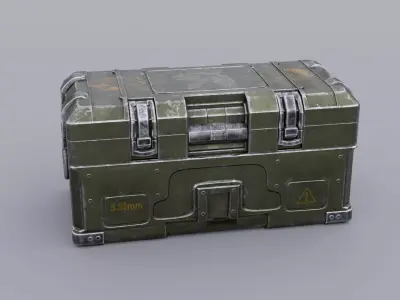 Military Ammo Crate Game Ready 3D Asset  Low-poly 3D model