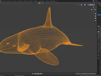 Killer Whale - Low-poly 3D model Free low-poly 3D model
