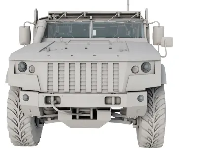 Typhoon VDV K-4836 Russian Armored Transport Rigged Game  Low-poly 3D model