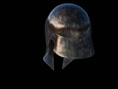Spartan Short Helmet Low-poly 3D model