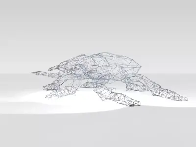 Stagbeetle Wireframe 3D model